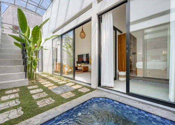 Cozy Tropical Pererenan 2bd With Rooftop Pool *
